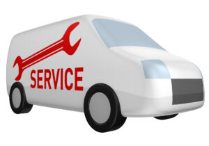 Lieferwagen mit Servicesymbol